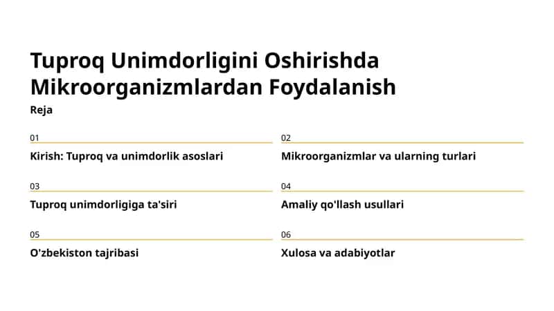 Tuproq Unimdorligini Oshirishda Mikroorganizmlardan Foydalanish 1