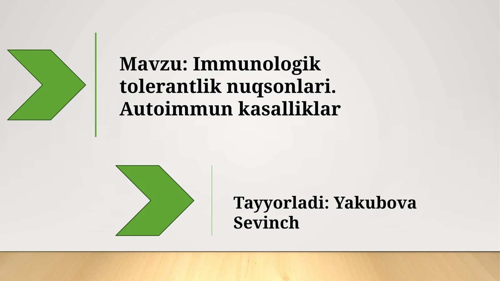 Immunologik tolerantlik nuqsonlari. Autoimmun kasalliklar 1