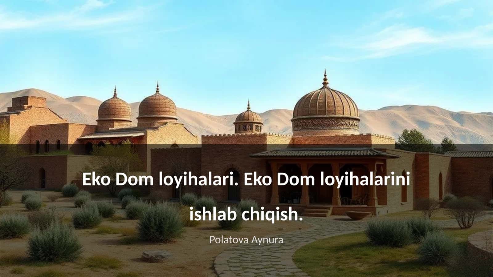 Eko Dom loyihalari 1