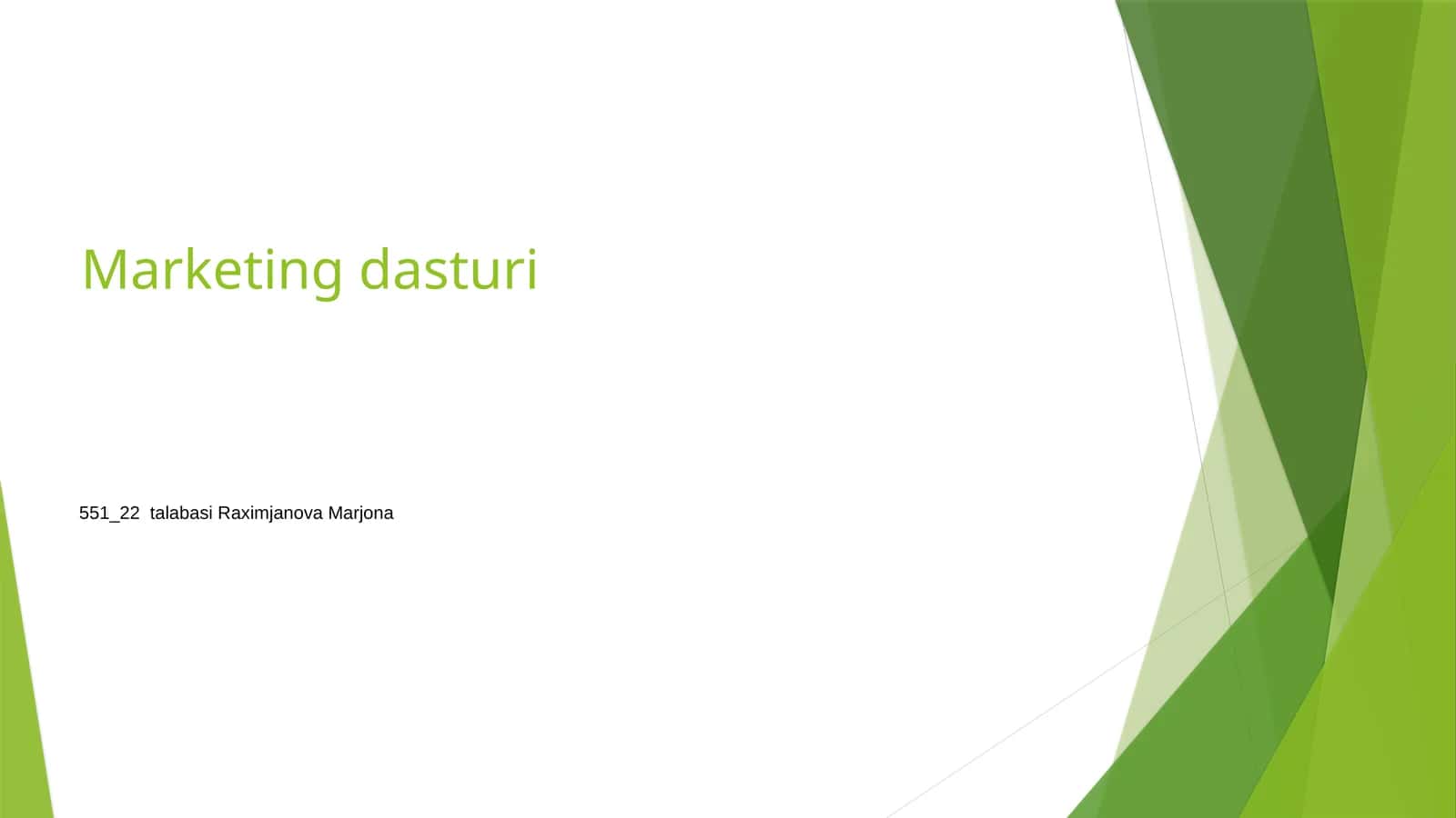 Marketing dasturi 1