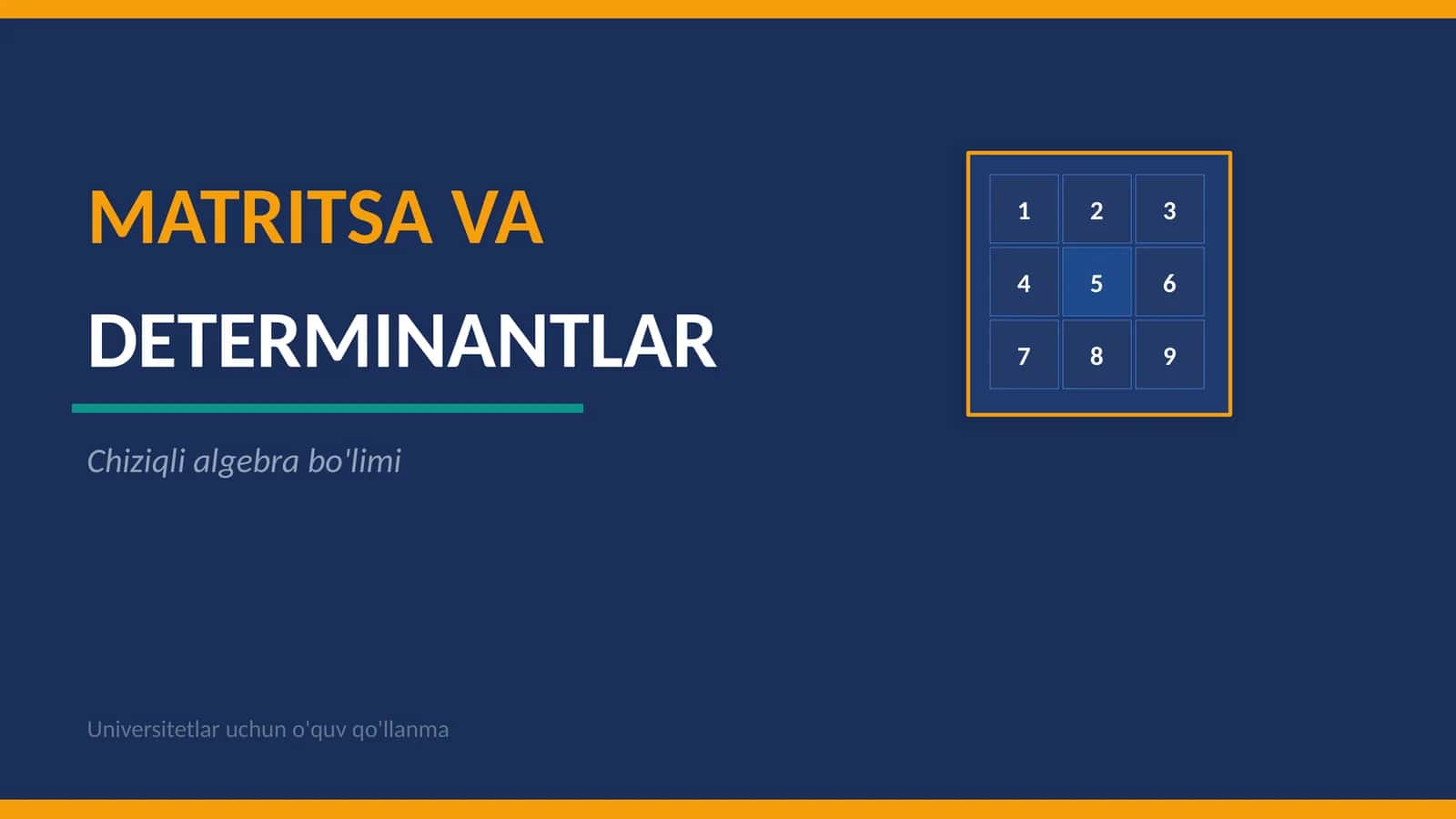 MATRITSA VA DETERMINANTLAR 1