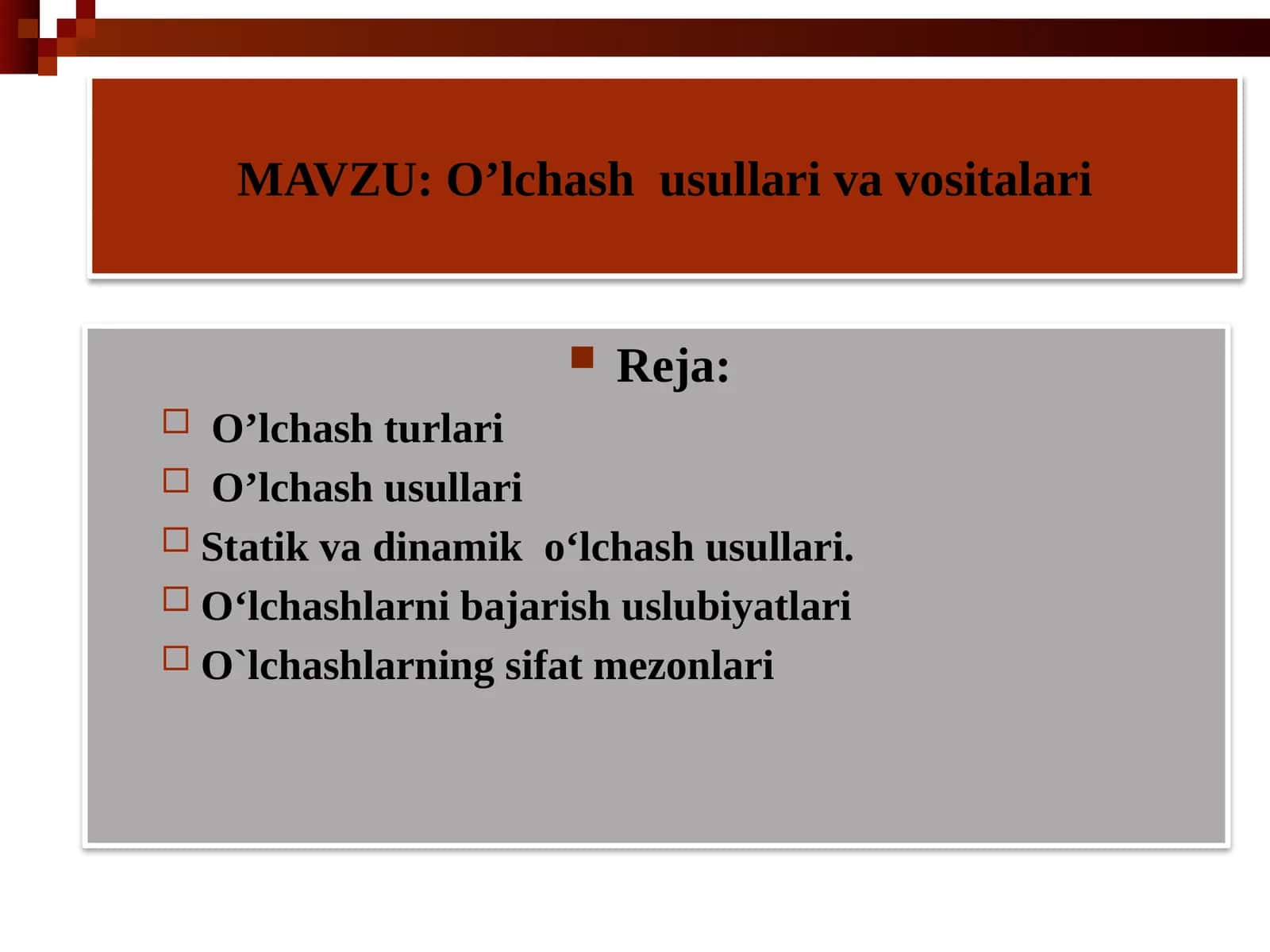 O’lchashusullarivavositalari 1