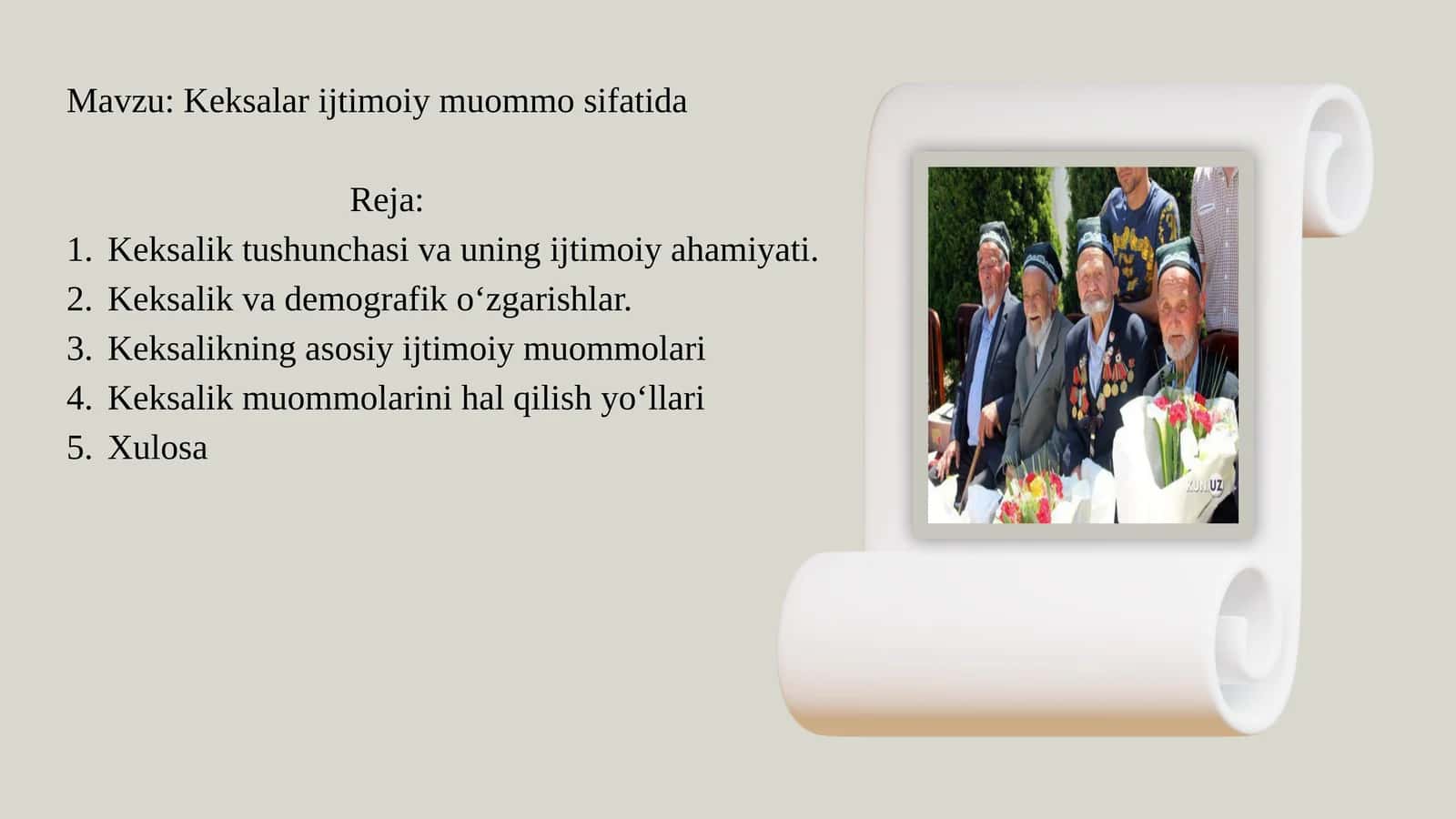 Keksalar ijtimoiy muommo sifatida 1