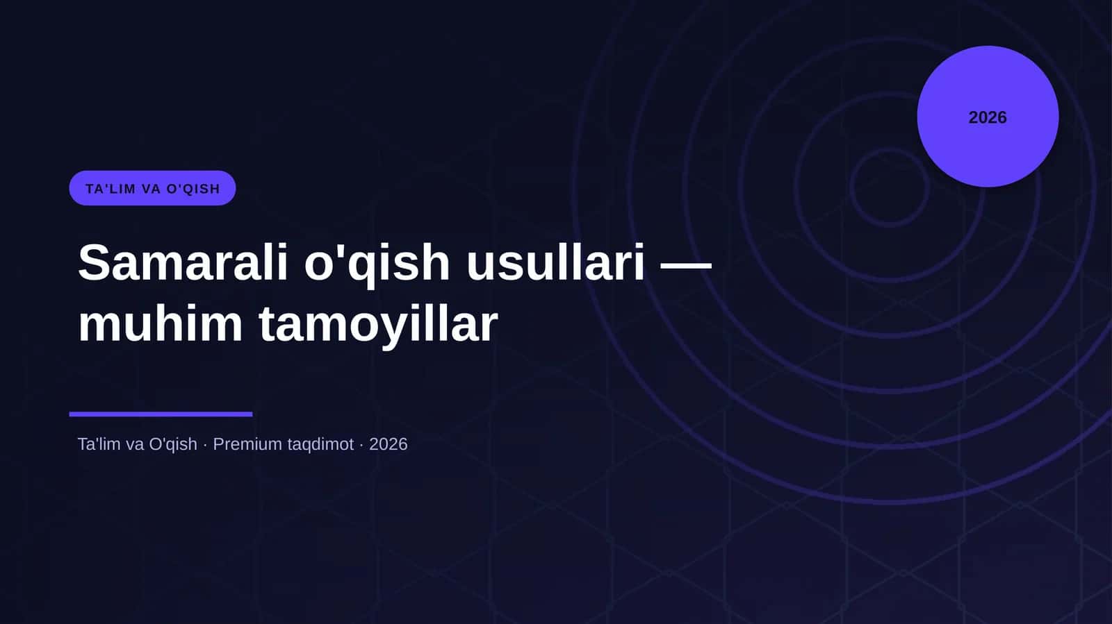 Samarali o'qish usullari — muhim tamoyillar 1