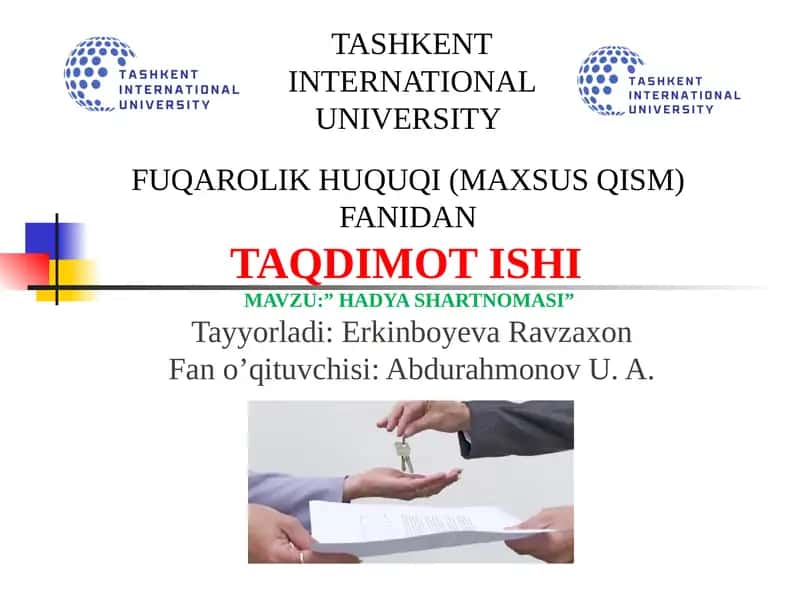 Hadya Shartnomasi 1