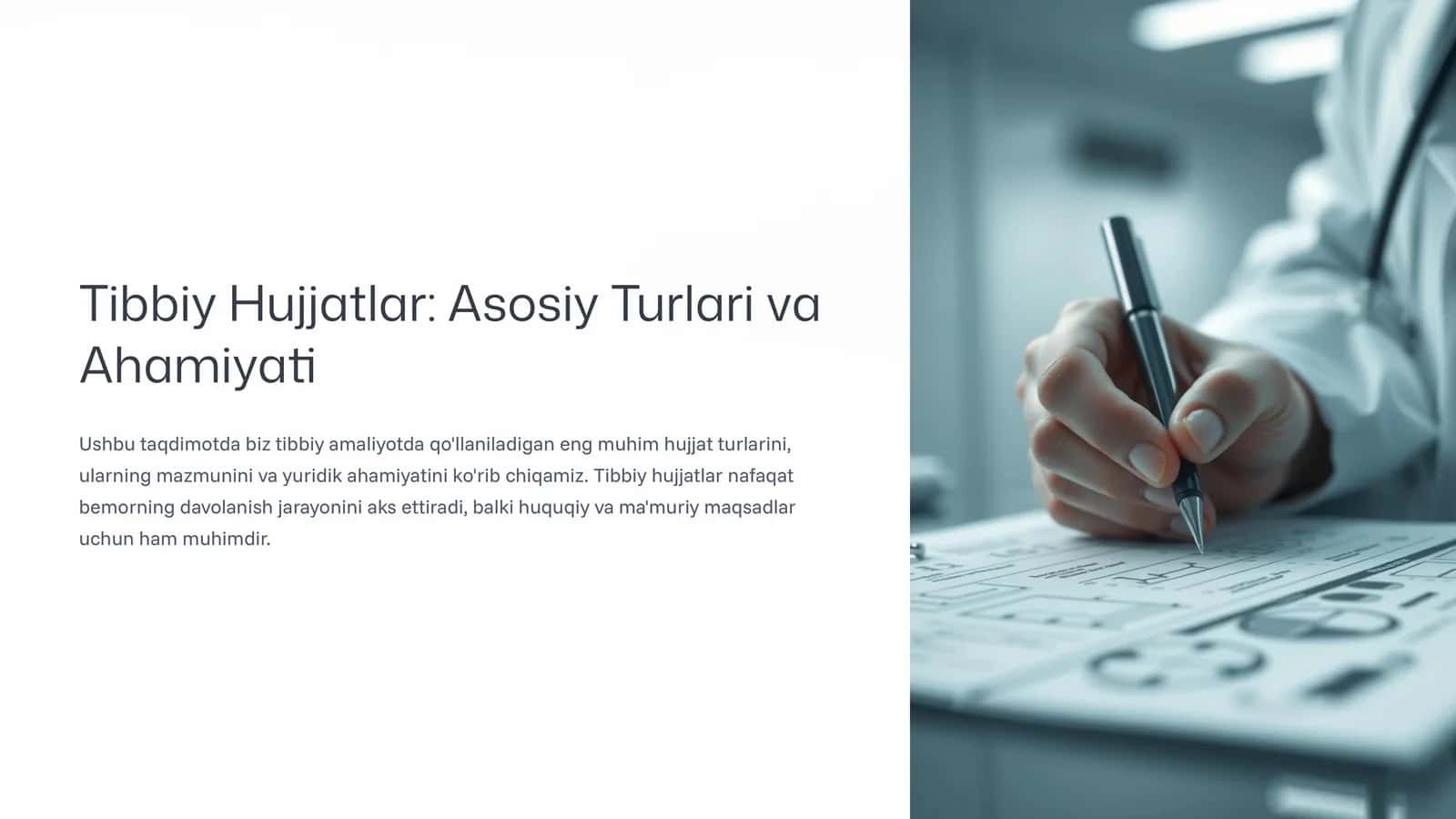 Tibbiy Hujjatlar: Asosiy Turlari va Ahamiyati 1