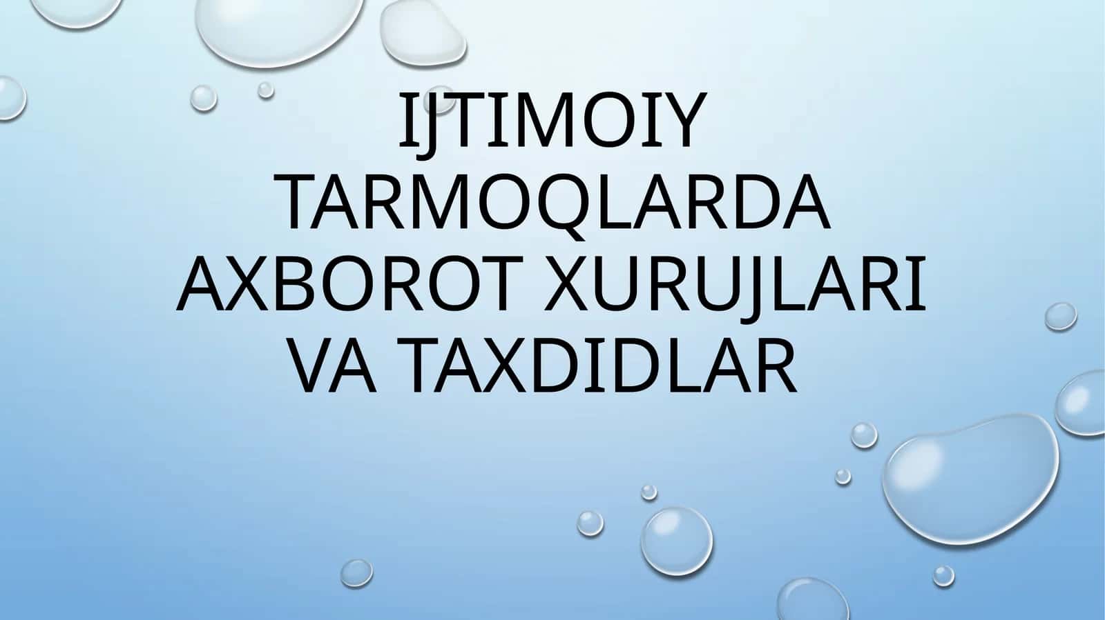 Ijtimoiy tarmoqlarda axborot xurujlari va taxdidlar 1