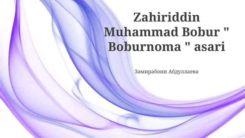 Boburnoma 1