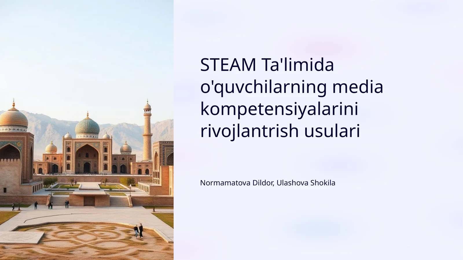 O'quvchilarning media kompetensiyalarini rivojlantrish usulari 1