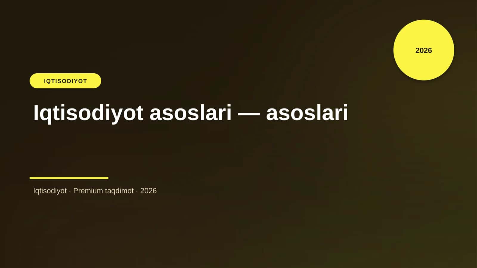 Iqtisodiyot asoslari — asoslari 1