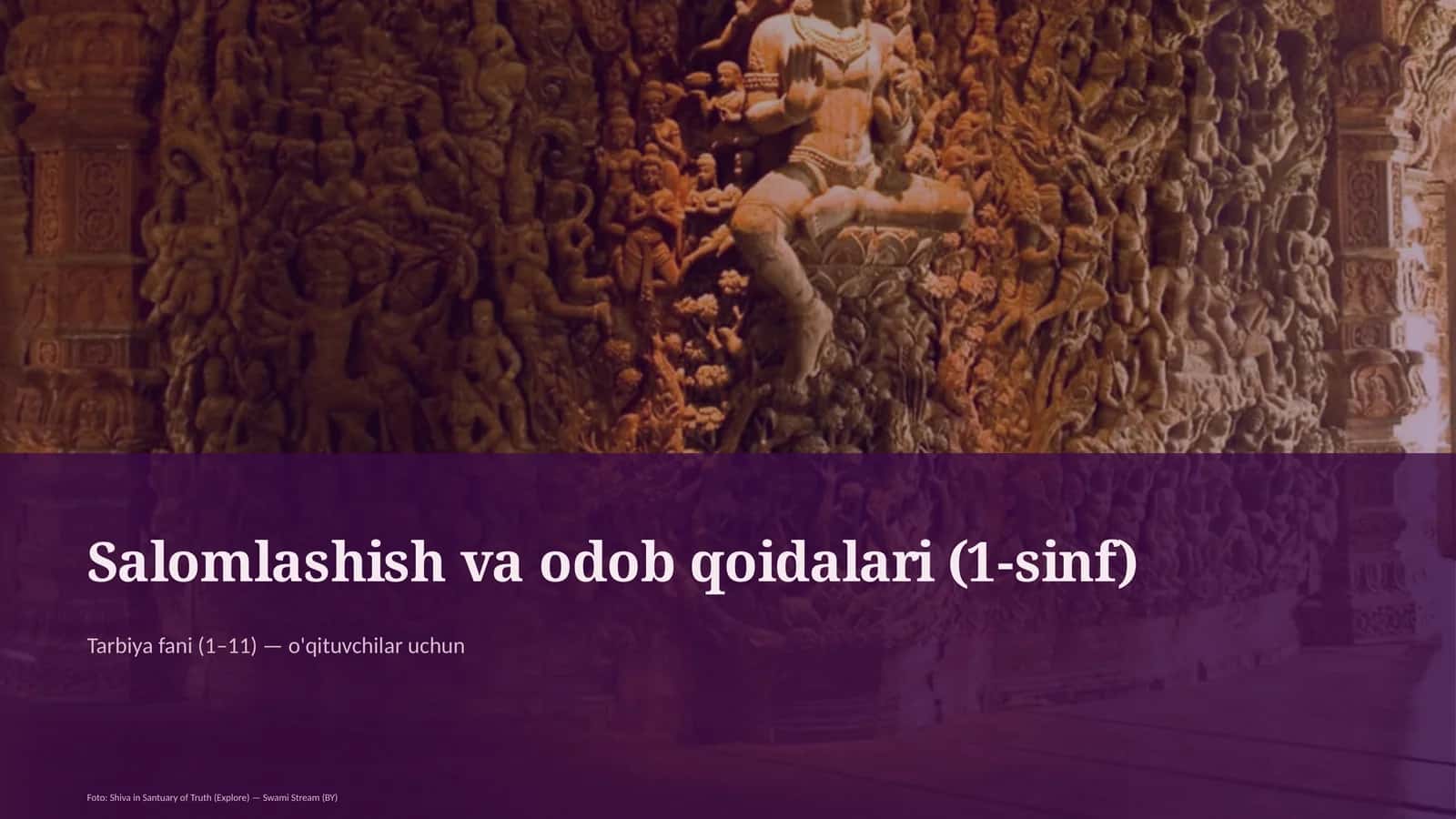 Salomlashish va odob qoidalari (1-sinf) 1