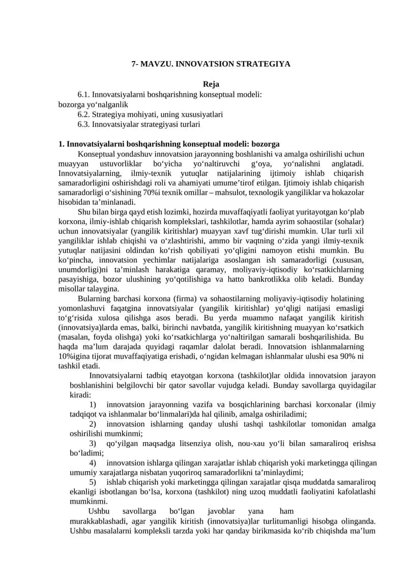 INNOVATSION STRATEGIYA 1