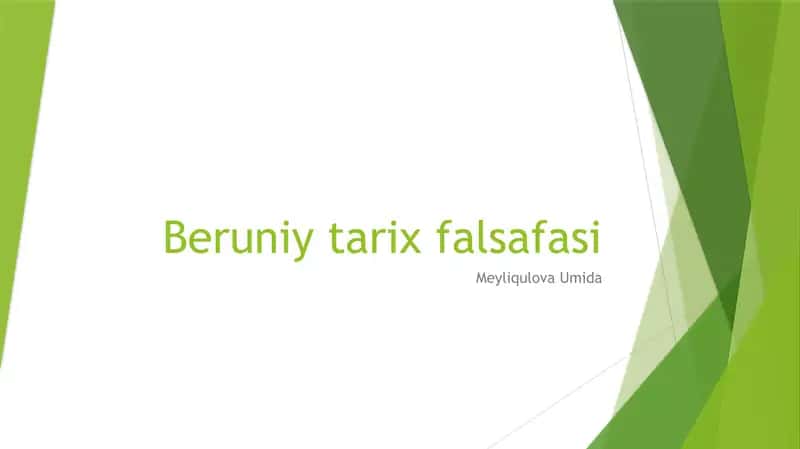 Beruniy tarix-falsafasi 1
