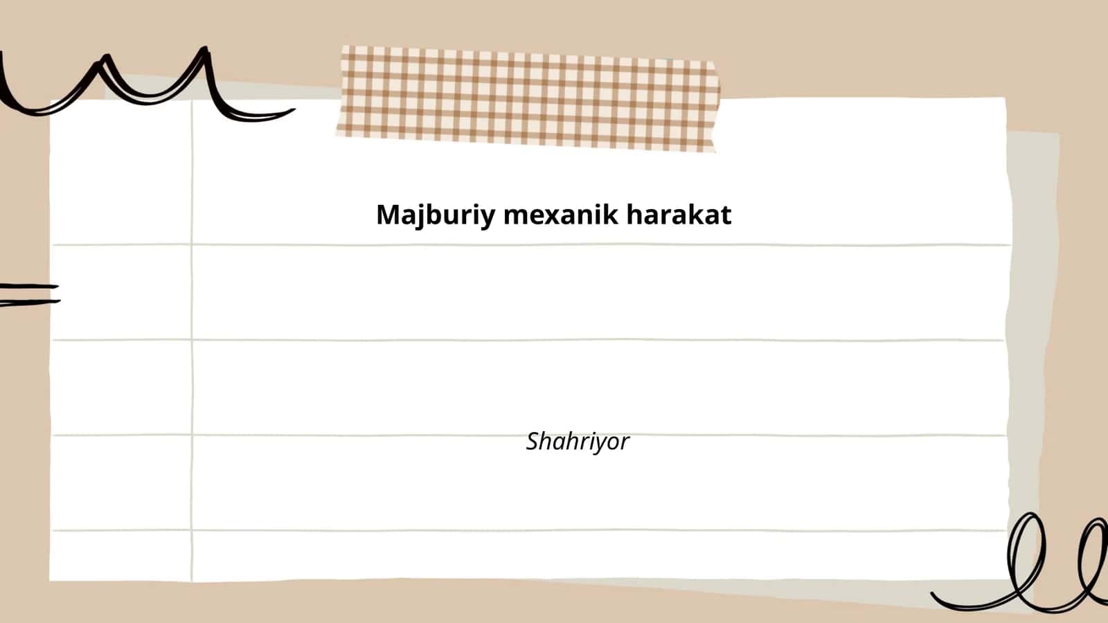 Majburiy mexanik harakat 1