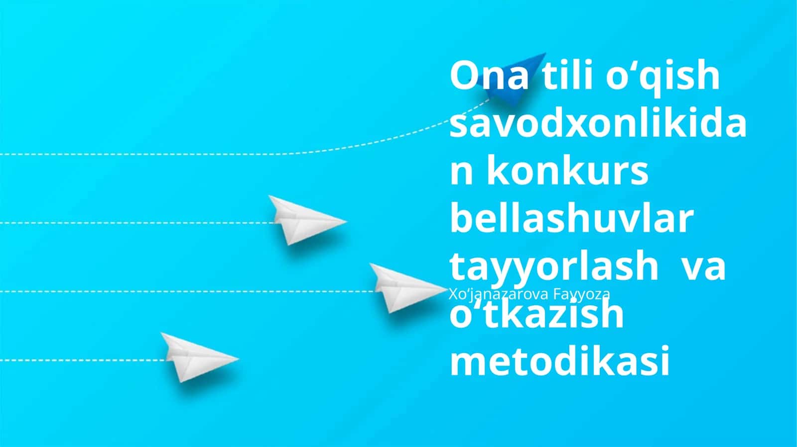 Ona tili o'qish savodxonlikidan konkurs bellashuvlar tayyorlash va o'tkazish metodikasi 1