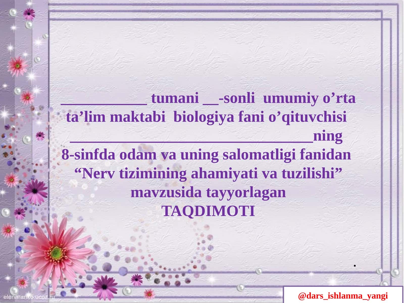 Nervtizimining ahamiyati va tuzilishi 1