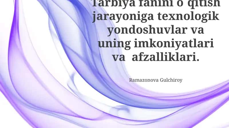 Zamonaviy Texnologiyalar Imkoniyatlari va Afzalliklari 1