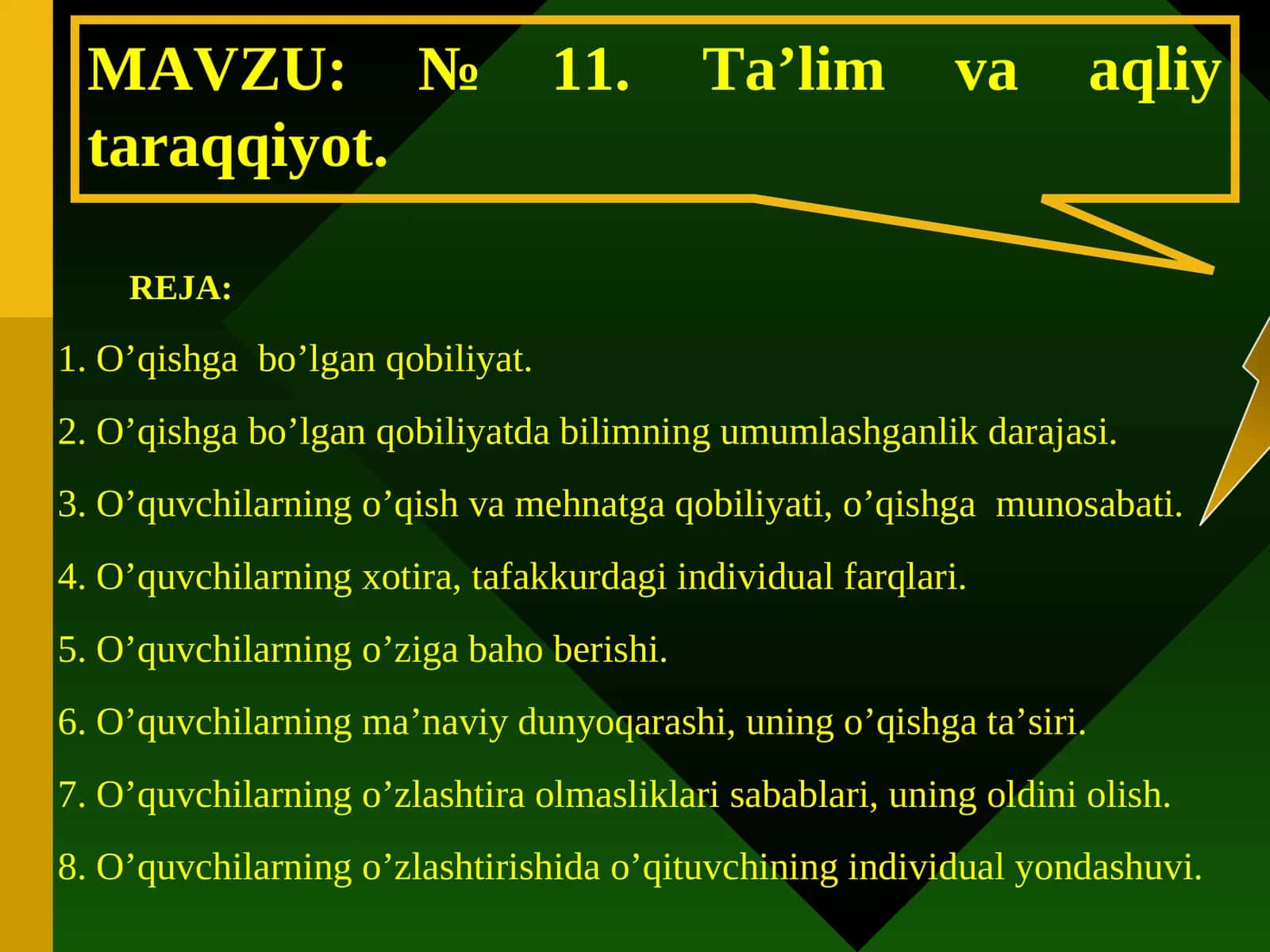 Ta’lim va aqliy taraqqiyot 1