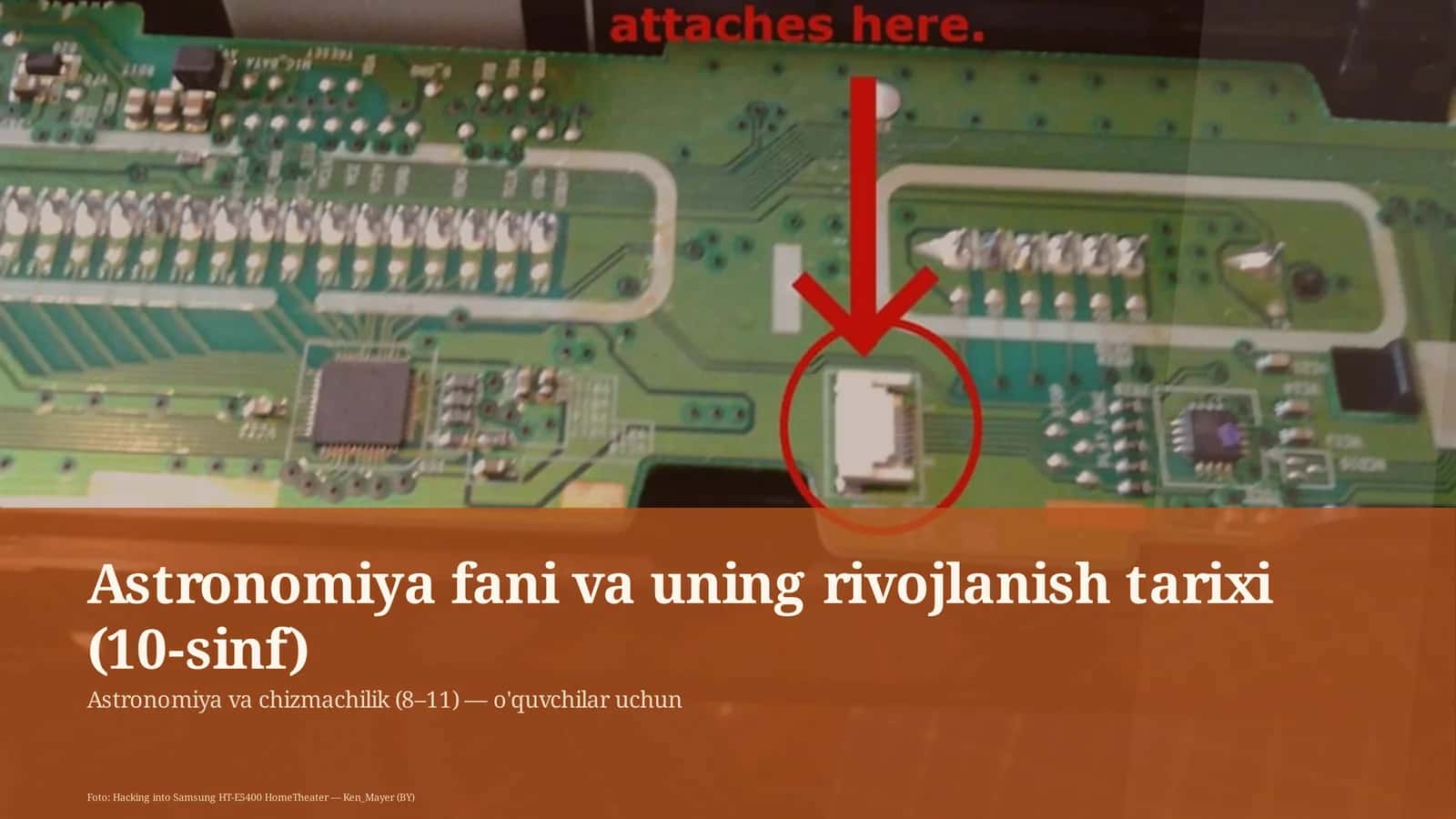 Astronomiya fani va uning rivojlanish tarixi (10-sinf) 1