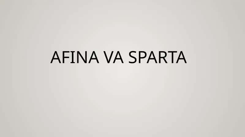 Afina va Sparta