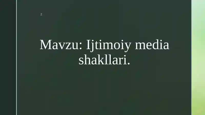 Ijtimoiy media shakllari