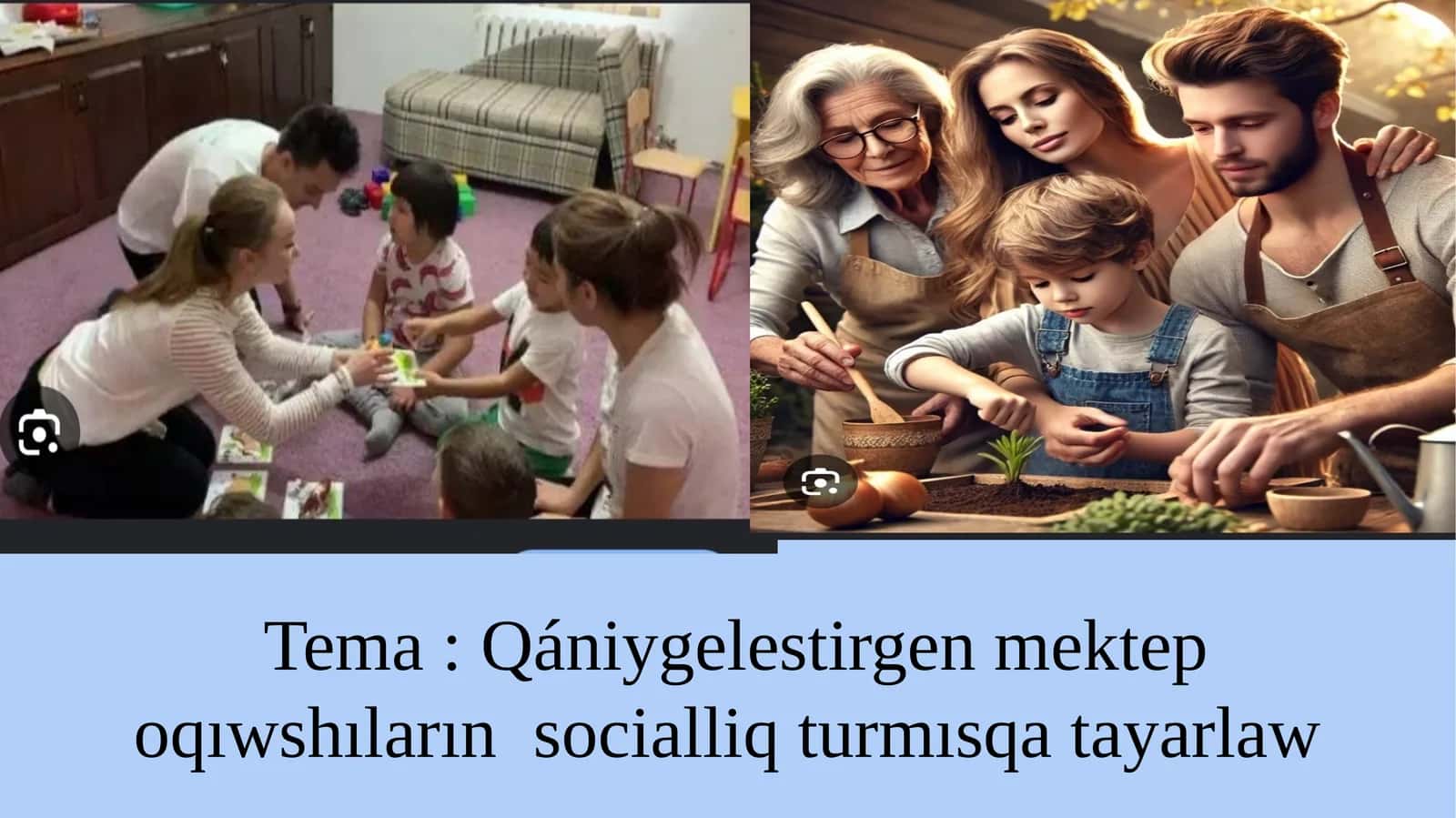 Qániygelestirgen mektep oqıwshıların socialliq turmısqa tayarlaw 1
