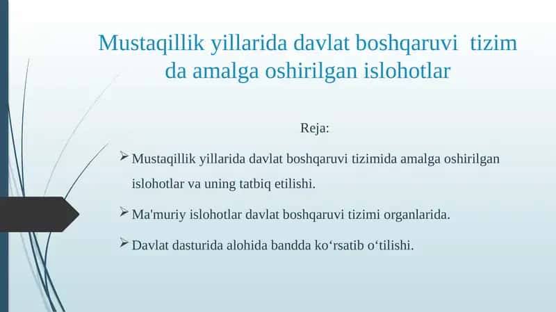 Islohotlar va Tuzilmalar 1