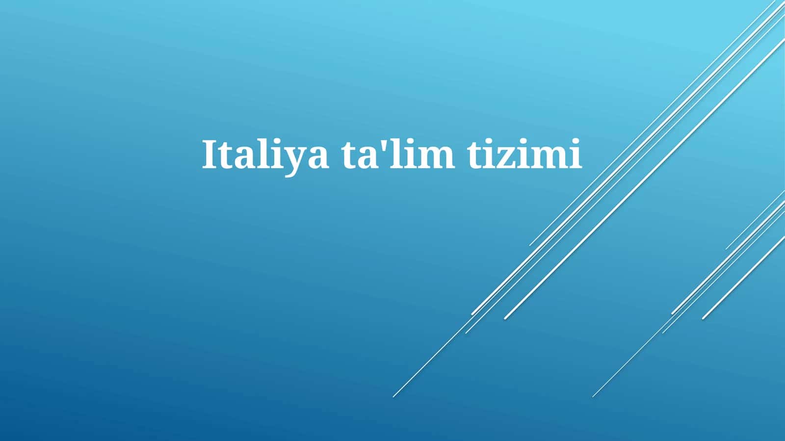 Italiyata'limtizimi 1