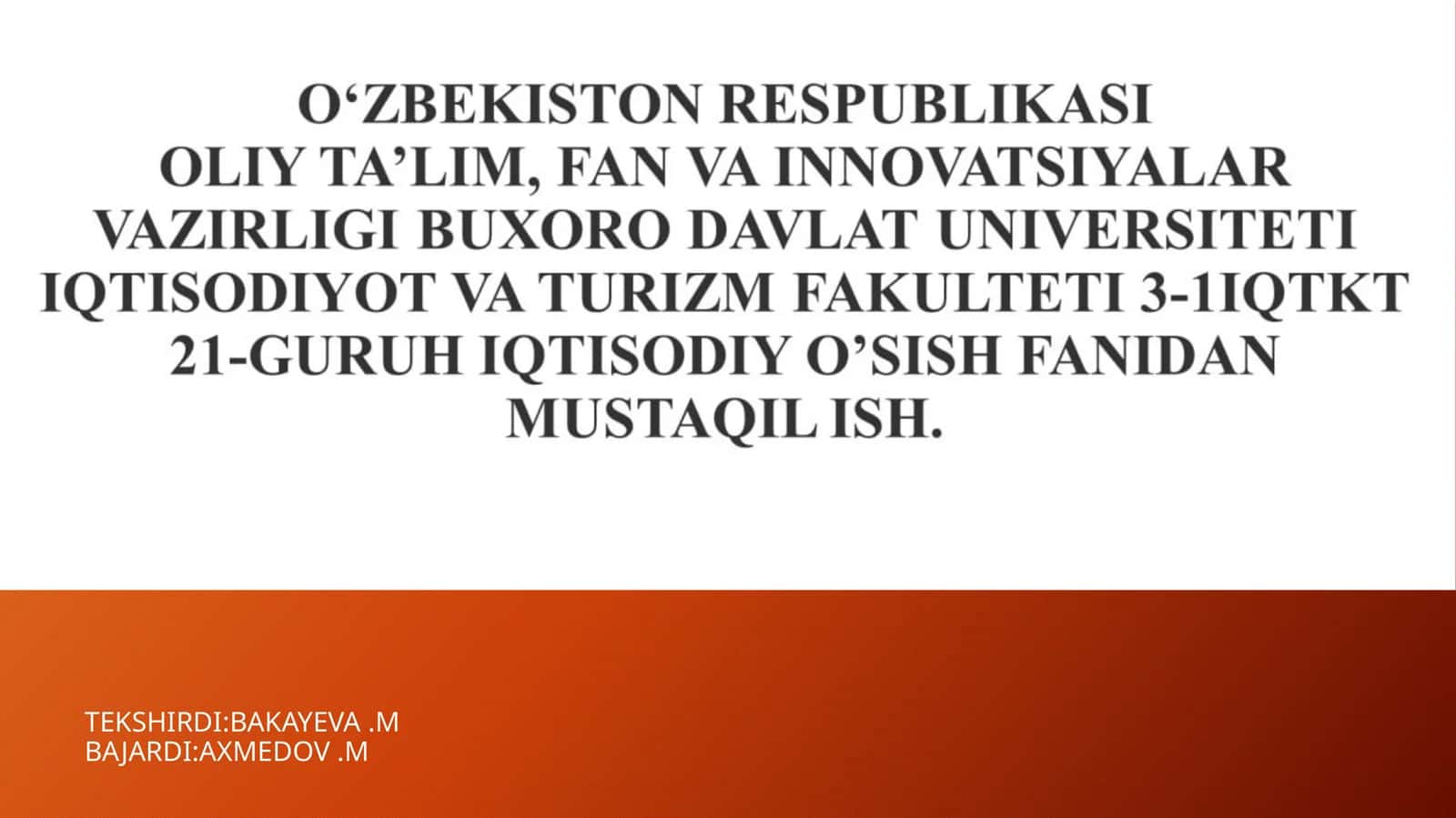 IQTISODIY O’SISHDA IJTIMOIY-IQTISODIY MODELLAR 1