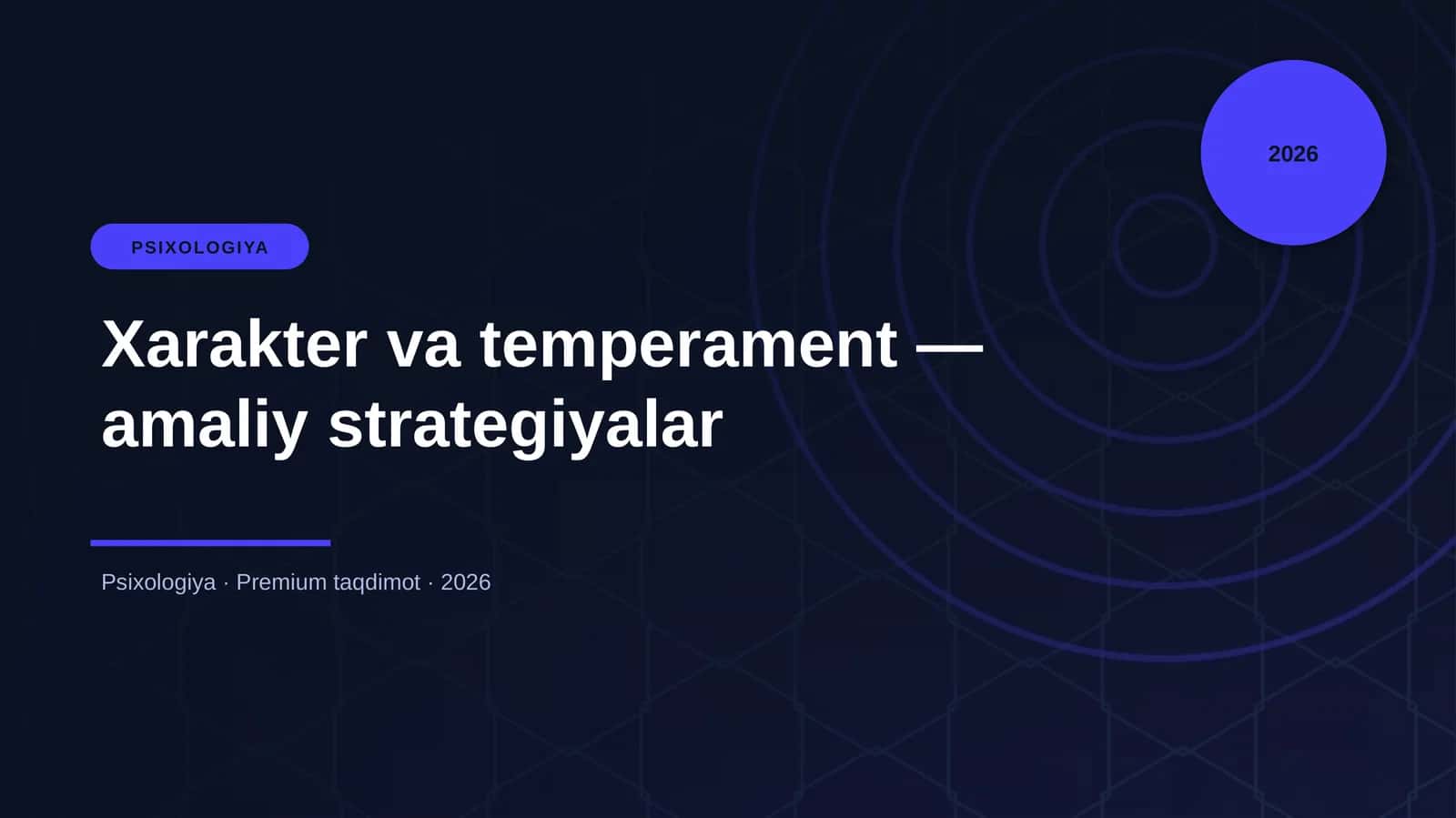 Xarakter va temperament — amaliy strategiyalar 1