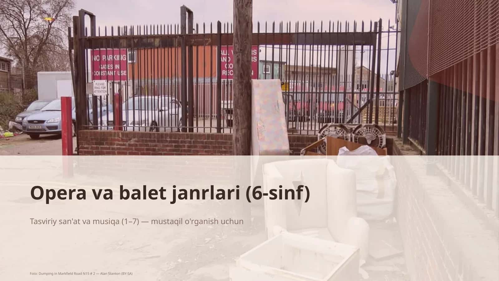 Opera va balet janrlariga oid dars 1