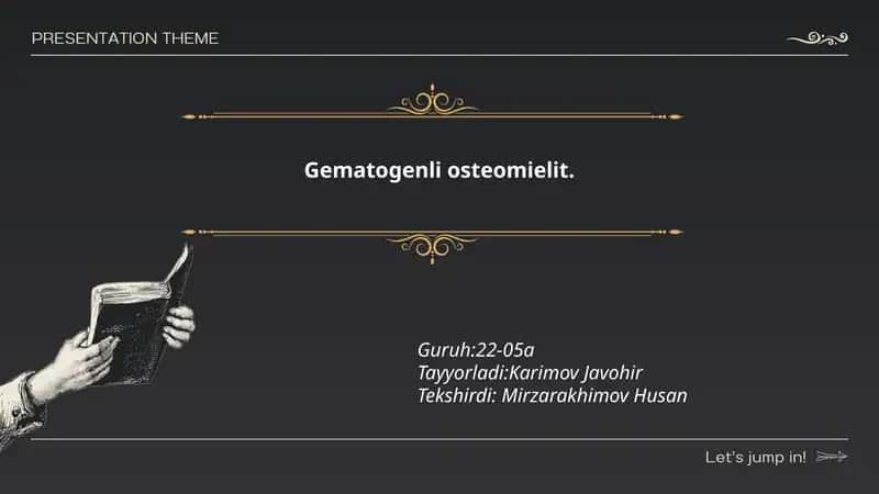 Gematogenli osteomielit 1