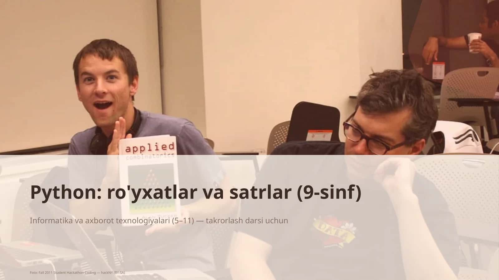 Python: ro'yxatlar va satrlar (9-sinf) 1