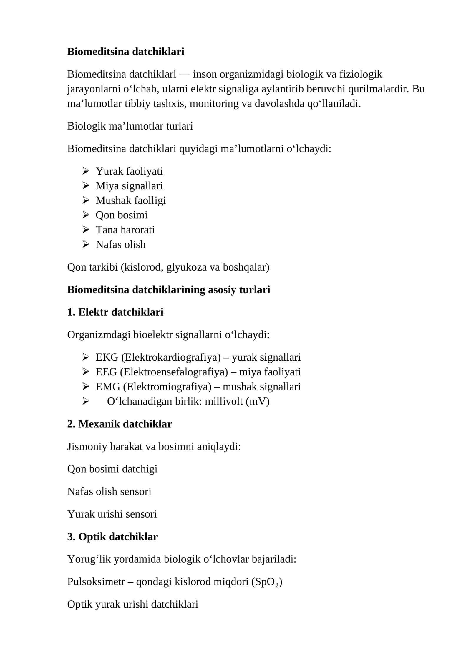 Biomeditsina datchiklari 1