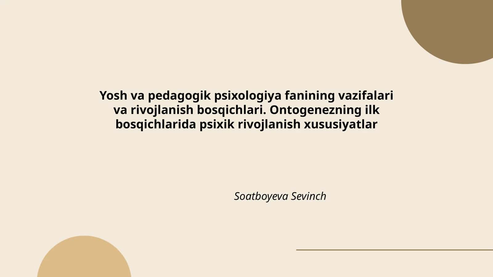 Yosh va pedagogik psixologiya fanining vazifalari 1