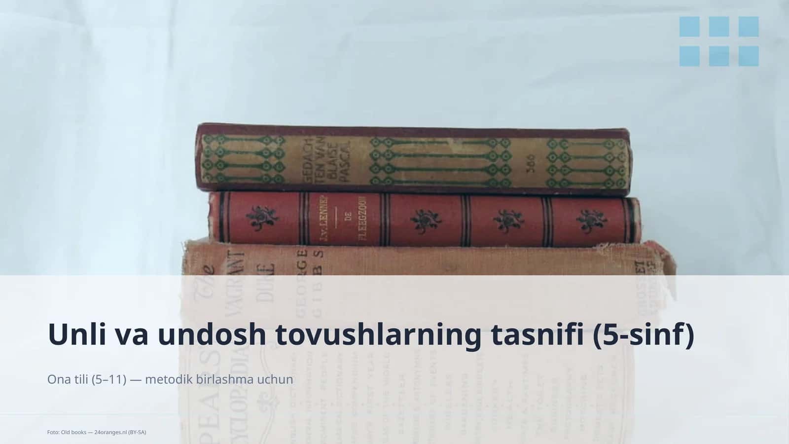 Unli va undosh tovushlarning tasnifi (5-sinf) 1