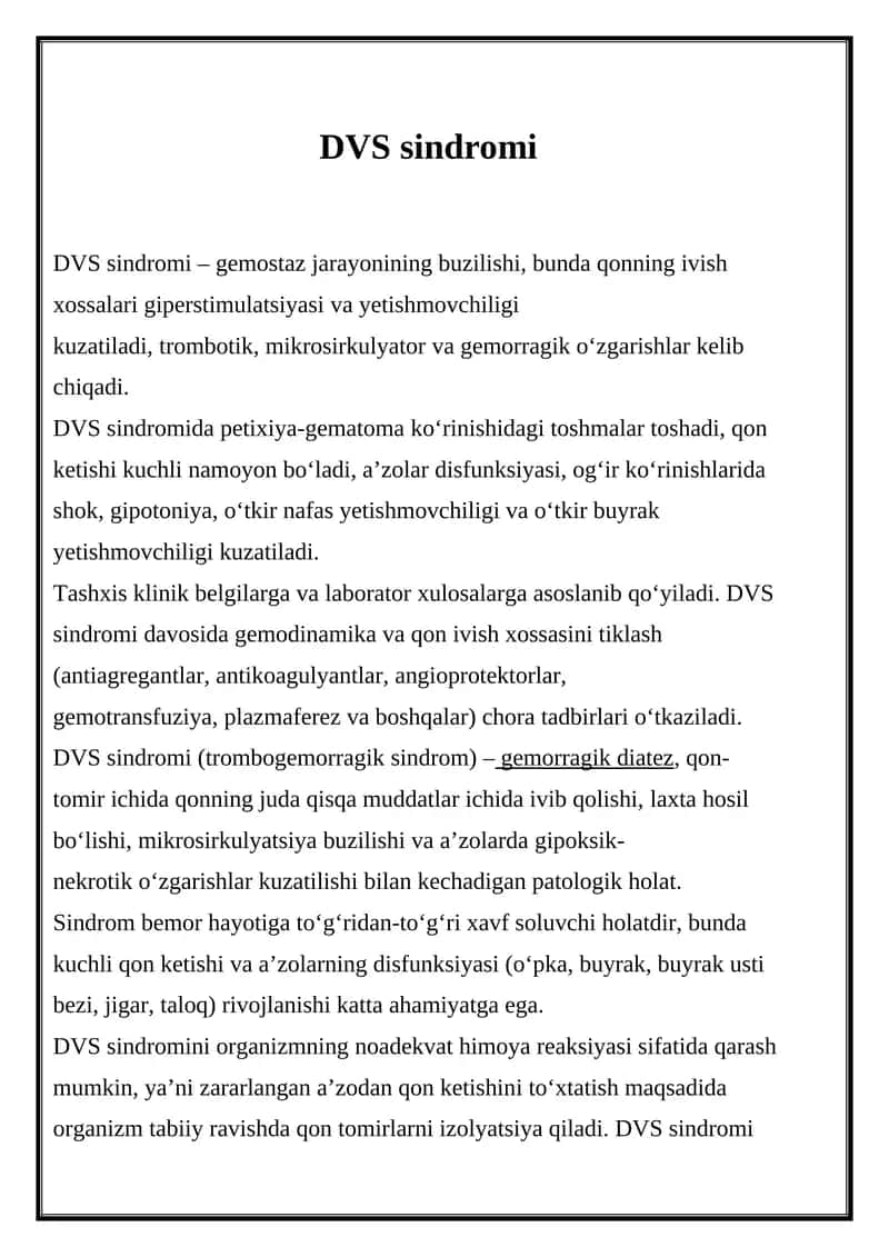 DVS sindromi 1