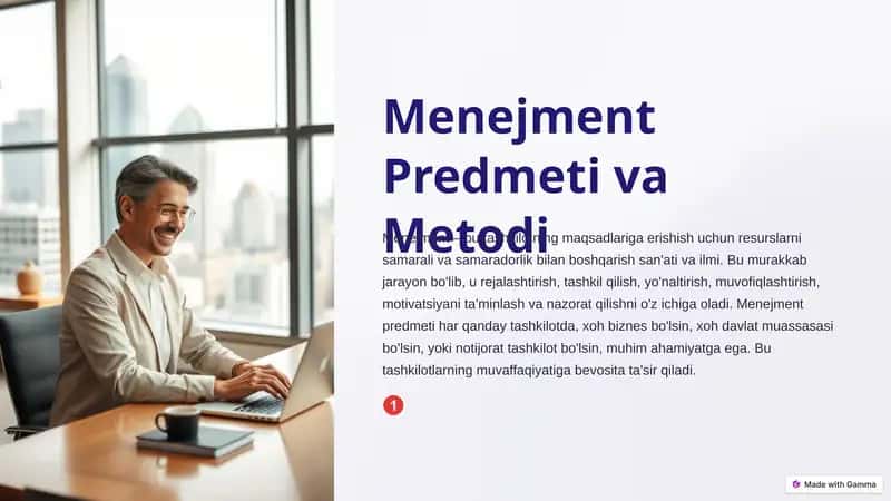 Menejment Predmeti va Metodi 1