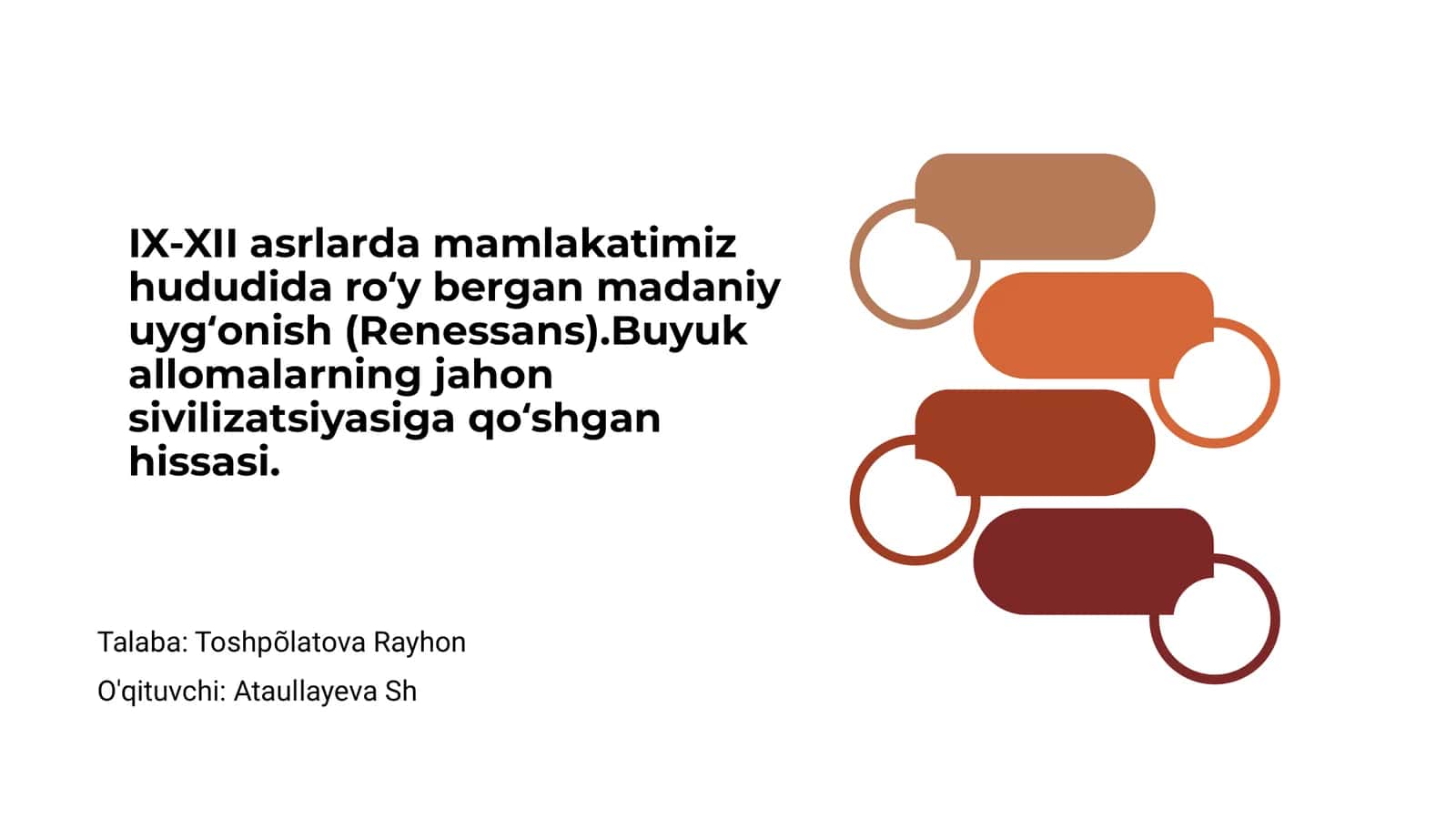 IX-XII asrlarda mamlakatimiz hududida ro‘y bergan madaniy uyg‘onish 1