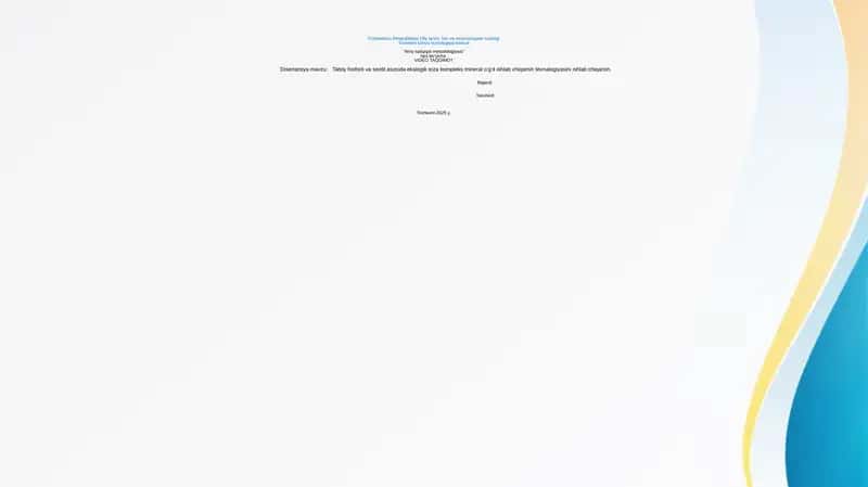 Tabbiy ekologik oʻgʻit ishlab chiqarish 1