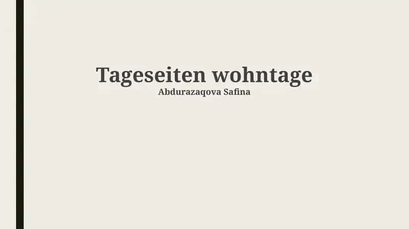 Tageseiten wohntage 1