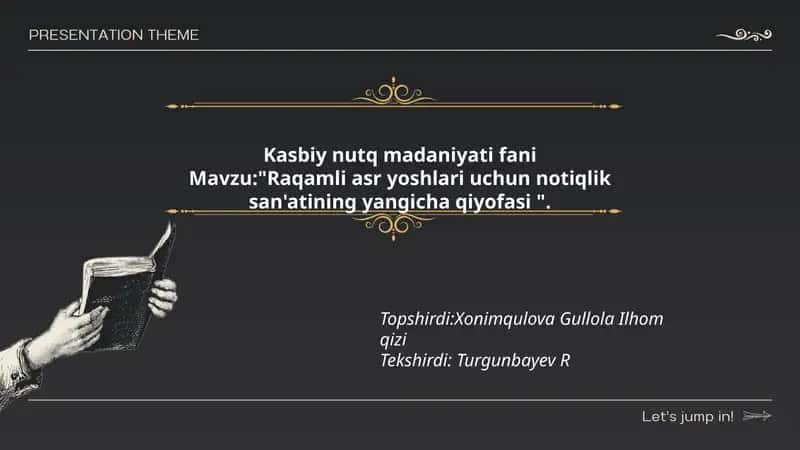 Raqamli asr yoshlari uchun notiqlik san'atining yangicha qiyofasi 1