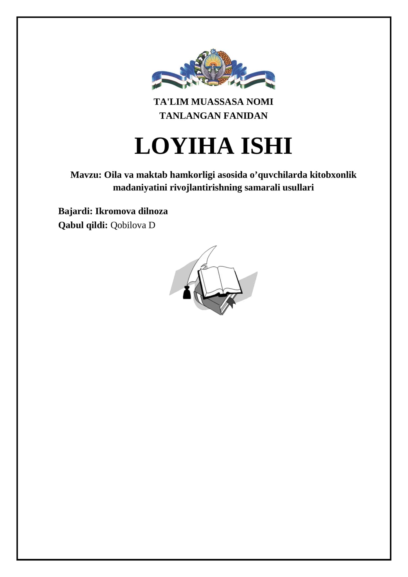 O'quvchilarda kitobxonlik madaniyatini rivojlantirishning samarali usullari 1