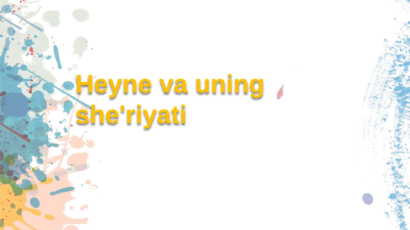 Heyne va uning she'riyati 1
