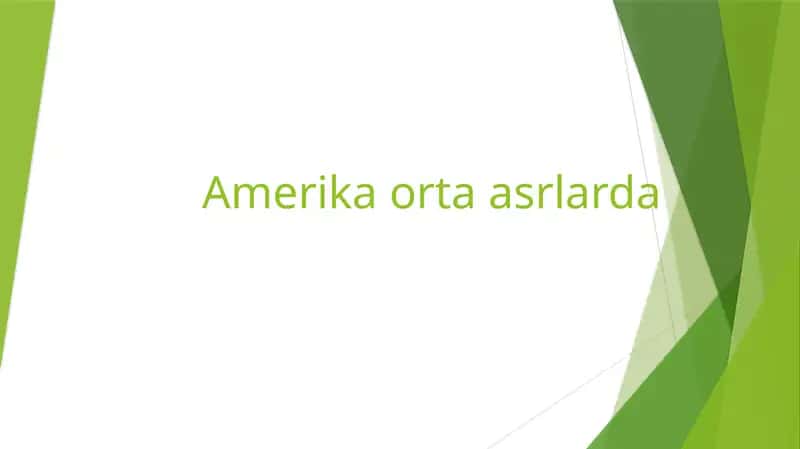 Amerika o'rta asrlarida 1