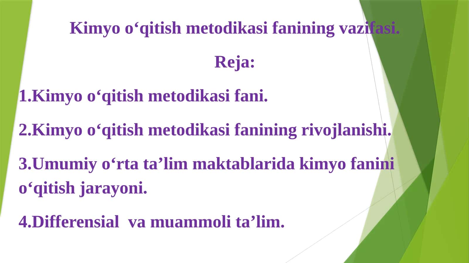 Kimyoo‘qitish metodikasi fanining vazifasi 1