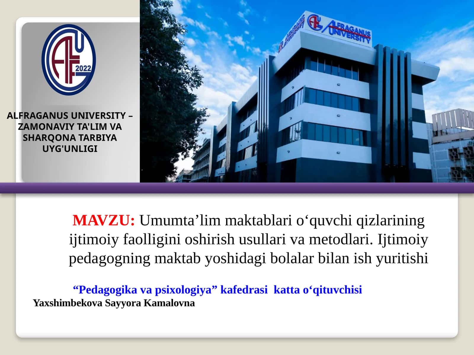 Umumta’lim maktablari o‘quvchi qizlarining ijtimoiy faolligini oshirish usullari va metodlari.Ijtimoiypedagogningmaktabyoshidagibolalarbilanishyuritishi 1