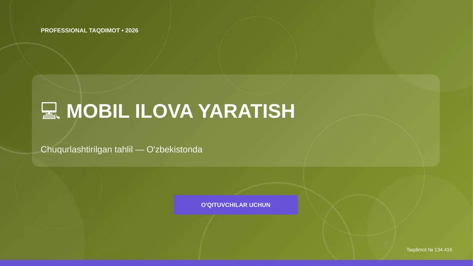 Mobil ilova yaratish: chuqurlashtirilgan tahlil 1