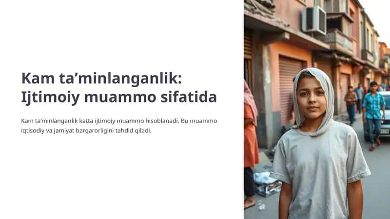 Kam taʼminlanganlik Ijtimoiy muammo sifatida 1