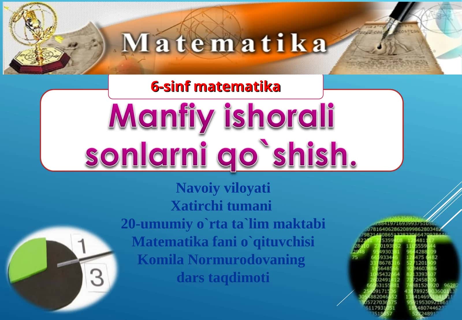 6-sinf matematika dars taqdimoti 1